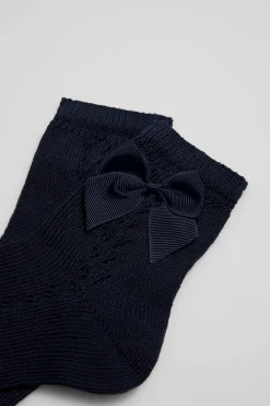 Calcetines calados infantiles marino