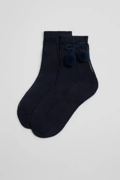 Calcetines calados infantiles marino