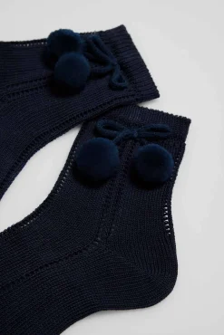 Calcetines calados infantiles marino