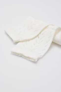 Calcetines calados infantil marfil