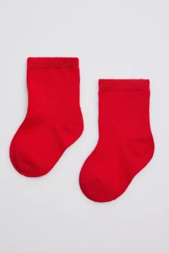 Calcetines clásicos algodón rojo