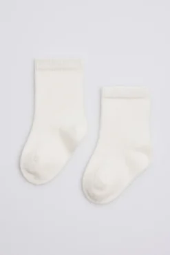 Calcetines clásicos algodón marfil