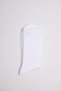 Calcetines deportivos con puño confort blanco