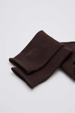 Calcetines infantiles algodón marrón