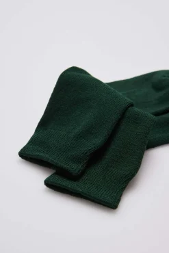 Calcetines infantiles algodón verde botella