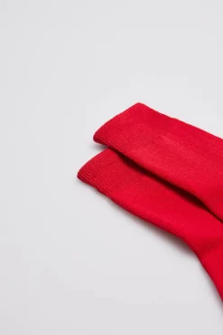Calcetines infantiles algodón rojo