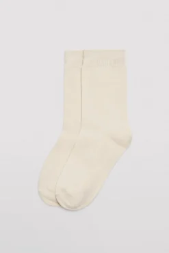 Calcetines infantiles algodón beige