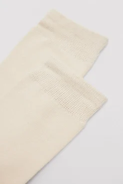 Calcetines infantiles algodón beige