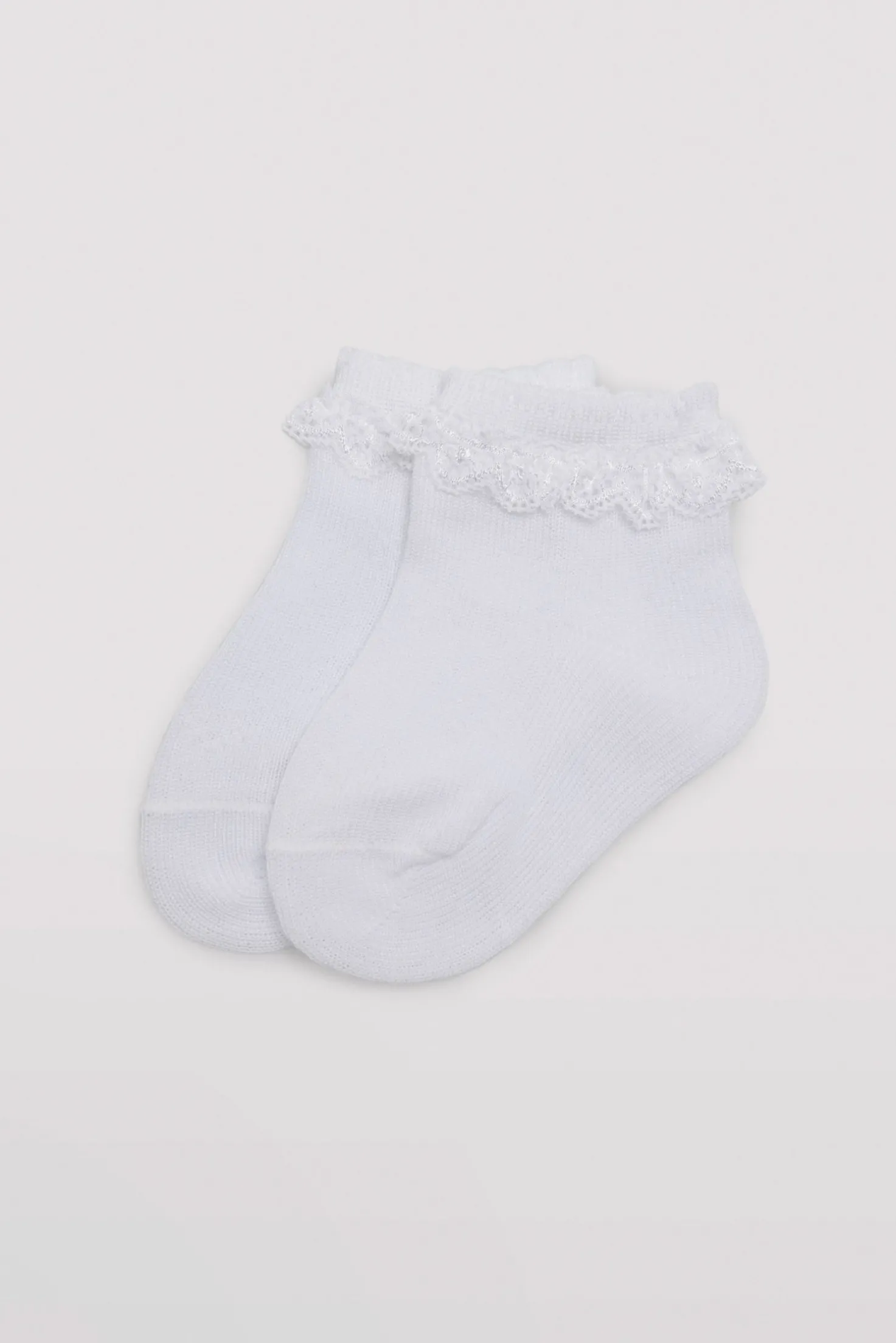 Calcetines infantiles de ceremonia con blonda blancos