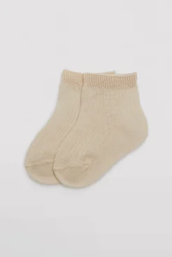 Calcetines infantiles de ceremonia clásicos beige