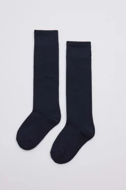 Calcetines infantiles largos algodón marino