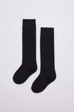 Calcetines infantiles largos algodón negro