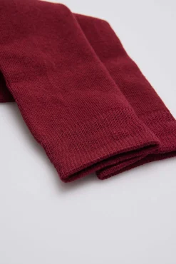 Calcetines infantiles largos algodón granate