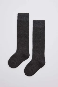 Calcetines infantiles largos algodón marengo