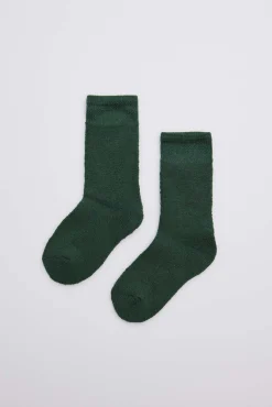 Calcetines infantiles térmicos verde botella
