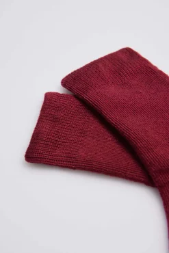 Calcetines infantiles térmicos granate