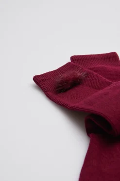 Calcetines largos granate