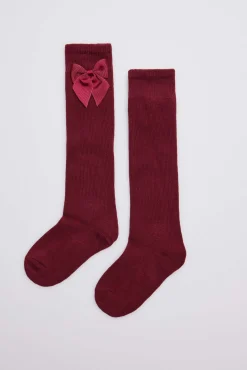 Calcetines largos granate