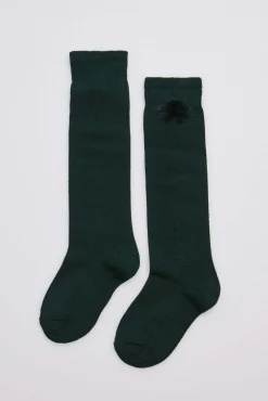 Calcetines largos verde botella