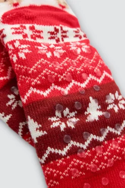 Calcetines mujer borreguito antideslizantes Navidad