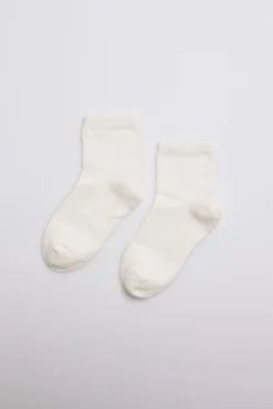 Calcetines perlé infantil marfil