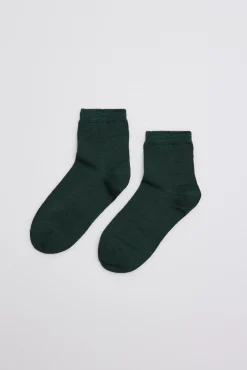 Calcetines perlé infantil verde botella