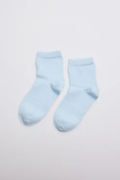 Calcetines perlé infantil celeste