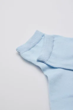 Calcetines perlé infantil celeste