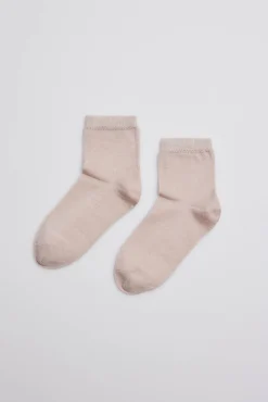 Calcetines perlé infantil beige