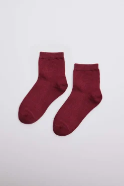 Calcetines perlé infantil granate