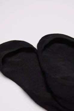 Calcetines pinkies invisibles algodón negro
