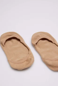 Calcetines pinkies invisibles algodón beige