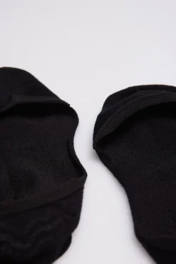 Calcetines pinky abiertos invisibles bambú negro