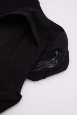 Calcetines pinky abiertos invisibles bambú negro