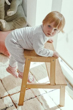 Calcetín zapatilla bebé térmico con suela antideslizante rosa