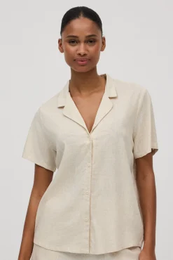 Camisa manga corta con lino