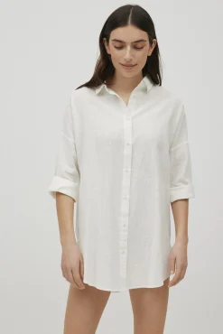 Camisa manga larga algodón fluida