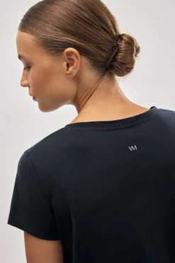 Camiseta algodón básica estilo deportivo negro