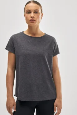 Camiseta algodón básica estilo deportivo marengo