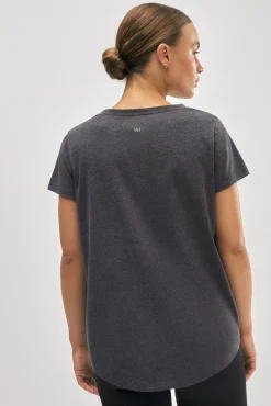 Camiseta algodón básica estilo deportivo marengo