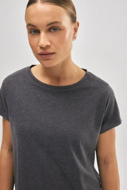 Camiseta algodón básica estilo deportivo marengo