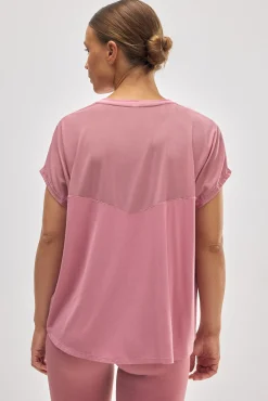 Camiseta deportiva manga corta rosa