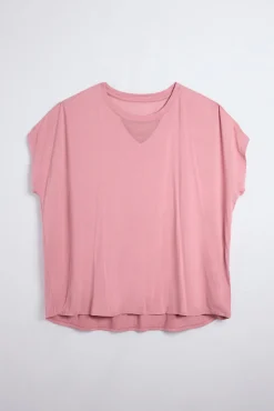 Camiseta deportiva manga corta rosa