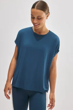 Camiseta deportiva manga corta azul