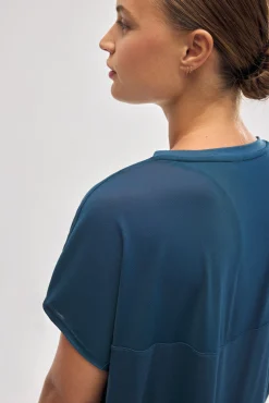 Camiseta deportiva manga corta azul