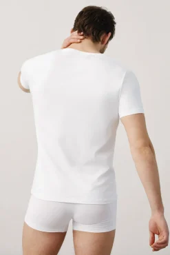 Camiseta interior manga corta algodón blanco