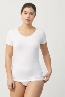 Camiseta interior manga corta algodón blanco