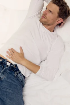 Camiseta interior manga larga algodón blanco