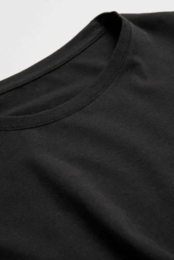 Camiseta interior manga larga algodón negro