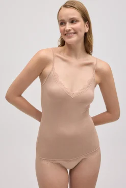 Camiseta interior tirantes bambú nude
